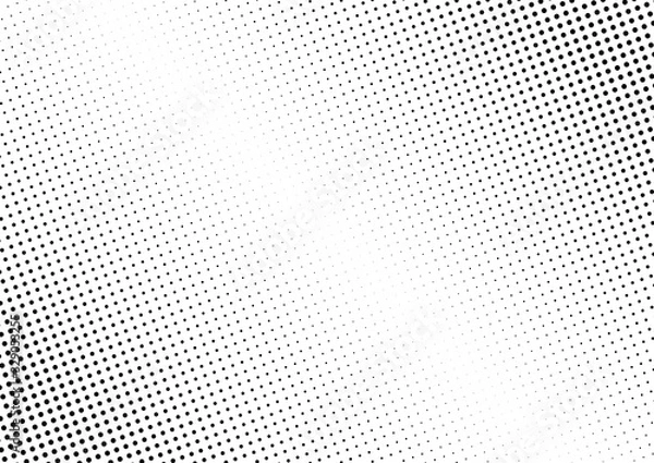 Fototapeta Abstract halftone dotted background. Monochrome pattern with dot and circles.  Vector modern futuristic texture for posters, sites, business cards, postcards, interior design, labels and stickers.