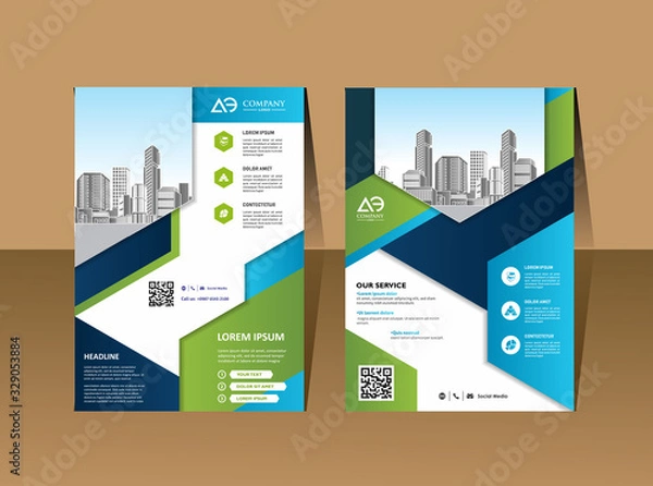 Fototapeta Minimal modern cover design. abstract colorful gradients. Future geometric patterns. poster template vector design.