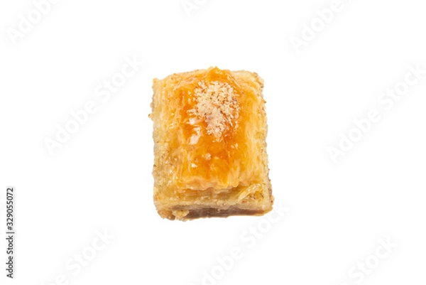 Obraz Delicious sweet baklava isolated on white background.