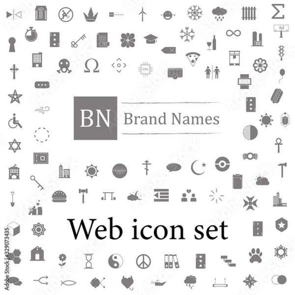 Fototapeta place for a brand icon. web icons universal set for web and mobile