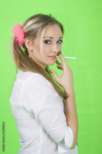 Obraz student girl with cigarette
