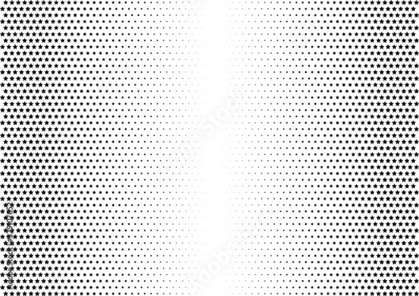 Fototapeta Abstract halftone dotted background. Monochrome pattern with stars.  Vector modern futuristic texture for posters, sites, business cards, postcards, labels and stickers. Design mock-up layout.