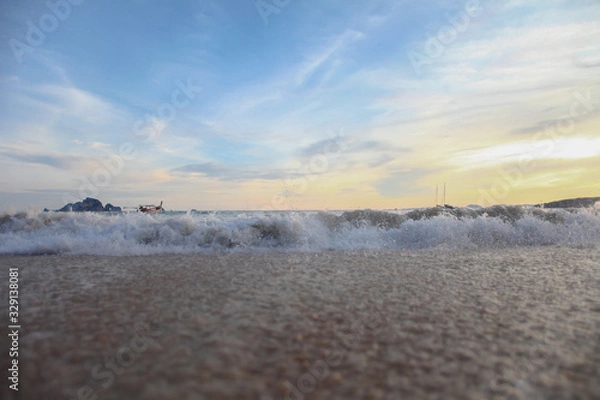 Fototapeta closeup of wave at the sea