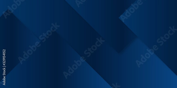 Fototapeta Dark blue modern abstract background. Vector illustration for presentation design, web header, banner and much more