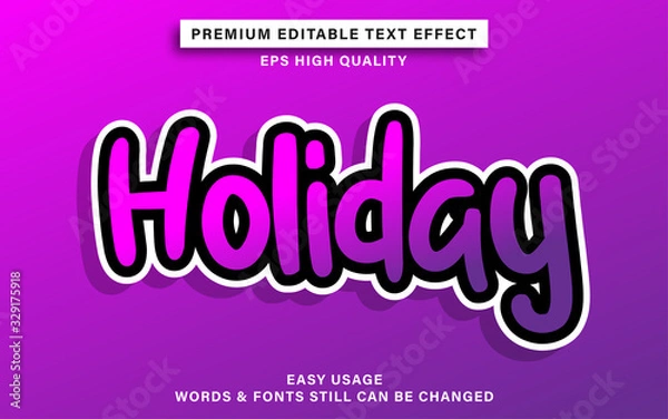 Fototapeta holiday text effect