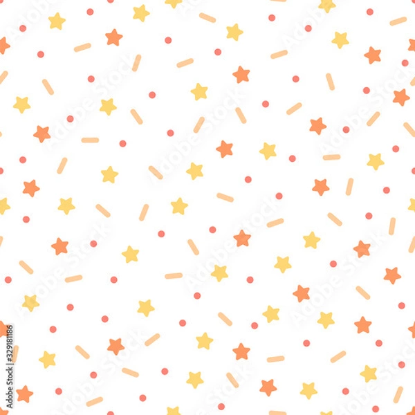 Obraz Confetti with stars on white