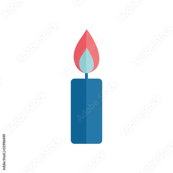 Fototapeta Isolated candle flat style icon vector design