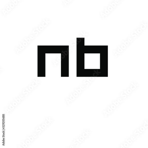 Obraz initial letter N B logo