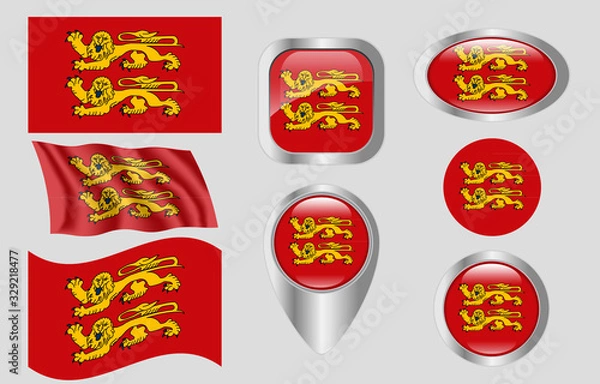 Fototapeta Flag of Normandie, France