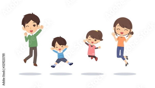 Fototapeta 明るい　家族