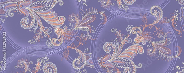 Fototapeta Classic paisley and lace pattern, wallpaper pattern