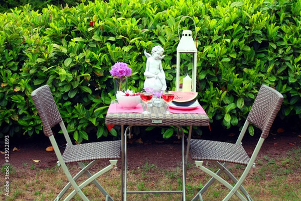 Obraz Romantisch gedeckter Tisch