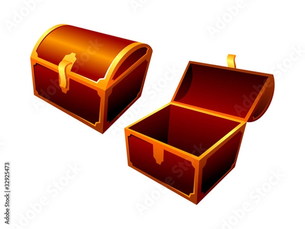 Obraz old wooden chest