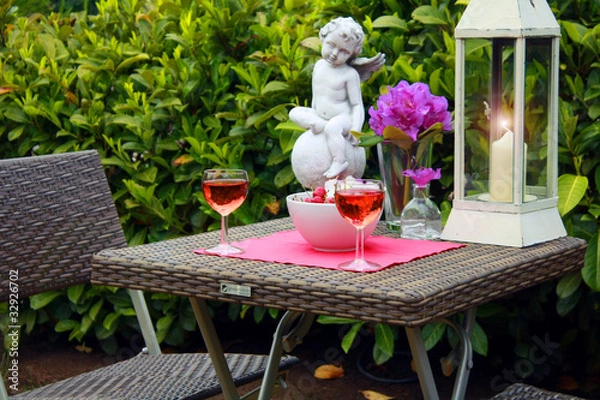 Obraz Festlich gedeckter Tisch im Freien