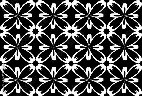 Fototapeta Seamless pattern design with floral background elements, beautiful ornaments