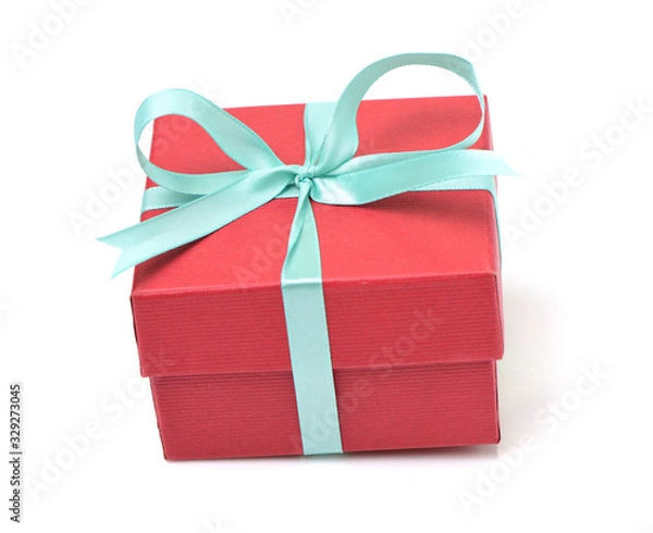 Fototapeta Red box on white background