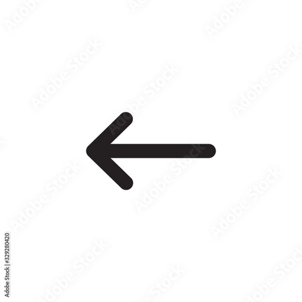 Obraz Simple arrow left flat icon design vector