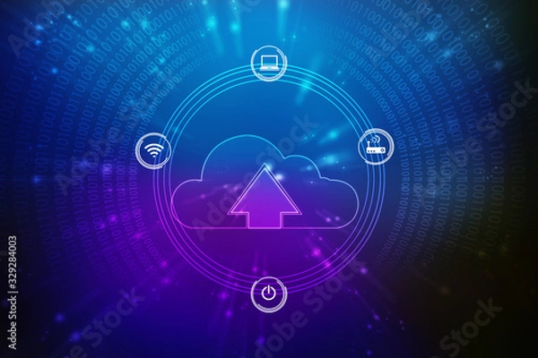 Fototapeta Digital Abstract technology background,2d illustration