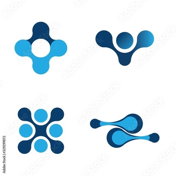 Fototapeta Molecule logo template vector icon
