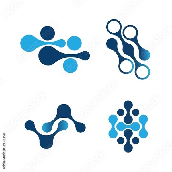 Fototapeta Molecule logo template vector icon
