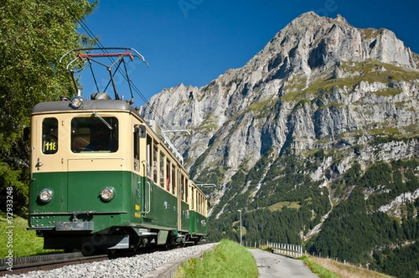 Obraz cable train in grindelwald