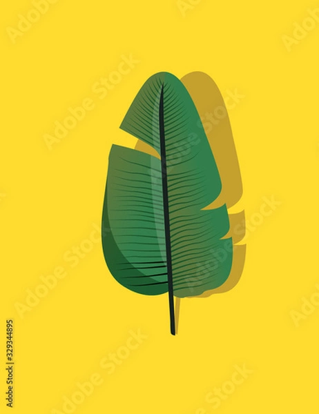 Obraz Tropical palm leaves, jungle leaf seamless vector floral pattern background