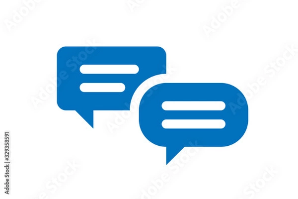 Obraz Chat icon vector (blue version)