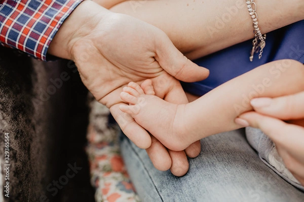 Obraz stopa dziecka, niemowle, dłoń