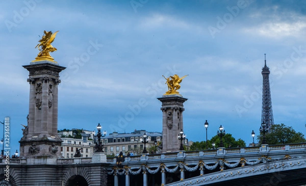Obraz Bridge over seine river paris