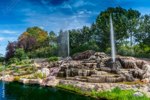 Obraz Water spring on rock hill