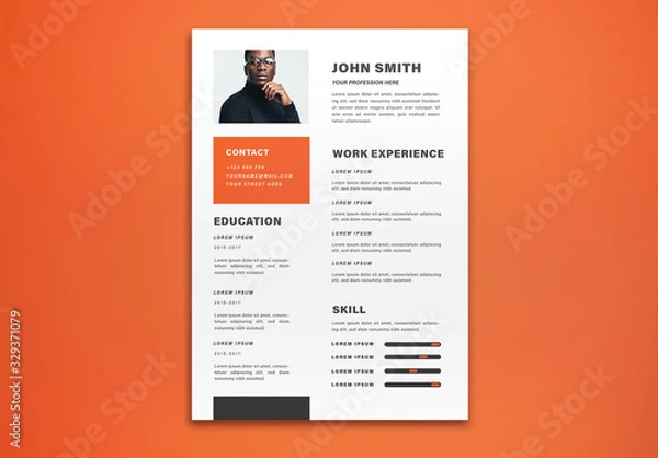 Fototapeta Resume Layout