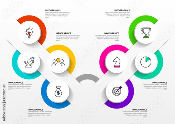 Obraz Infographic design template. Creative concept with 8 steps