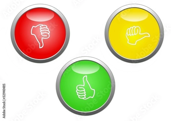 Obraz Buttons in Ampel-Farben