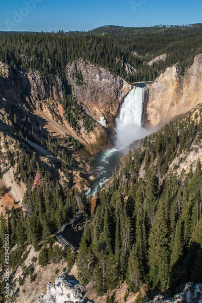 Obraz upper falls in yellowstone