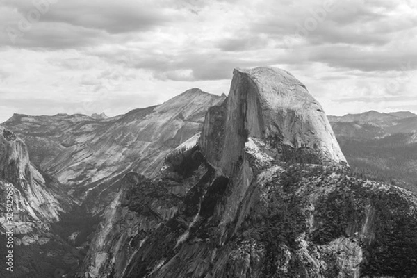 Obraz black and white half dome yosemite