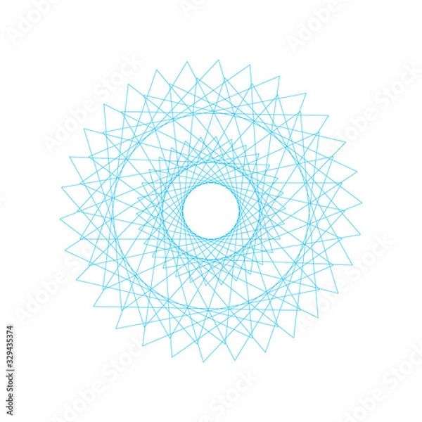 Obraz Spirograph abstract element on a white background.
