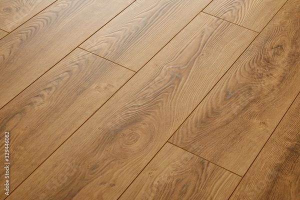 Obraz Wooden natural texture. New parquet blank. Wooden laminate floor boards background image. Home decor.