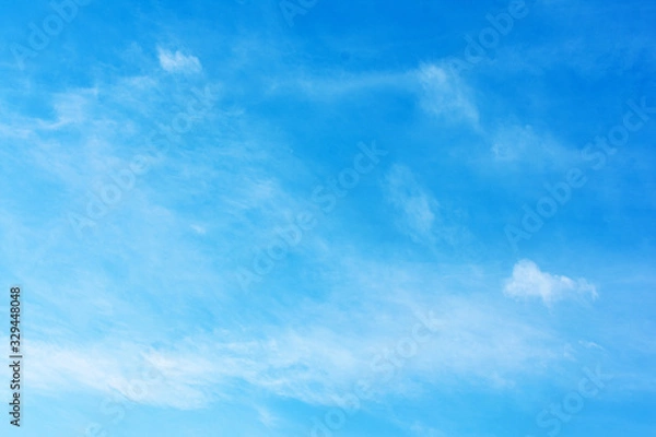 Obraz Blue sky with clouds, background, copy space
