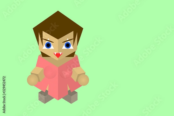 Obraz isolated video game character