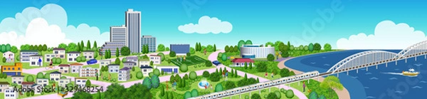 Obraz 住宅街並み-B