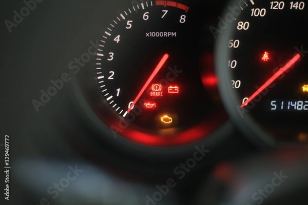 Obraz speedometer and tachometer