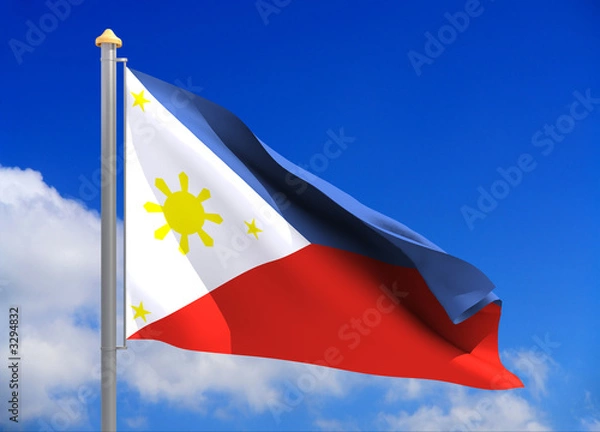 Fototapeta philippines flag (include clipping path)