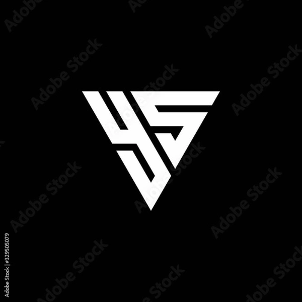 Fototapeta YS Logo letter monogram with triangle shape design template