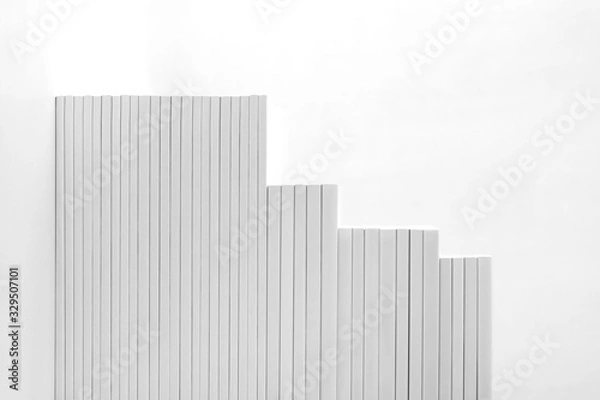 Fototapeta 積み重ねた白い本