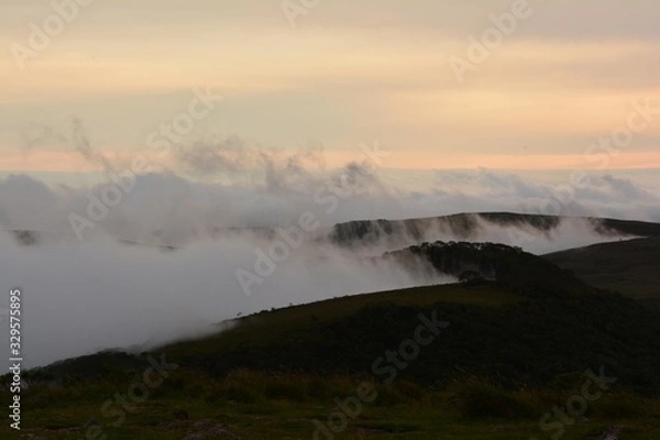 Obraz thick fog over mount Roraima Brazil