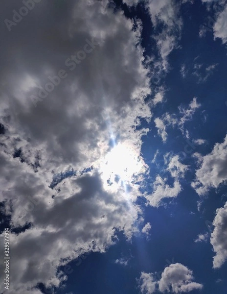 Fototapeta blue sky with clouds
