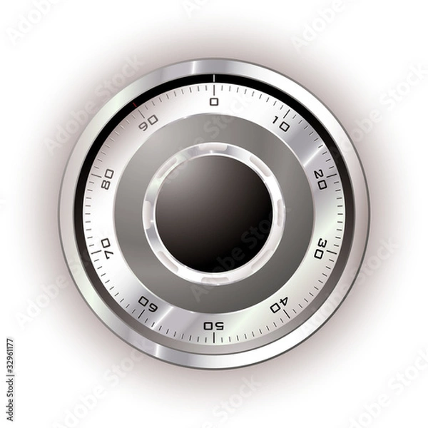 Fototapeta Safe dial white