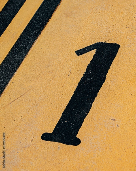 Obraz road sign on asphalt