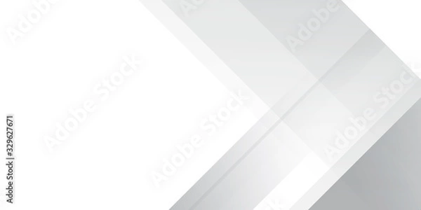 Fototapeta  Grey white abstract background geometry shine and layer element vector for presentation design. Suit for business, corporate, institution, party, festive, seminar, and talks.