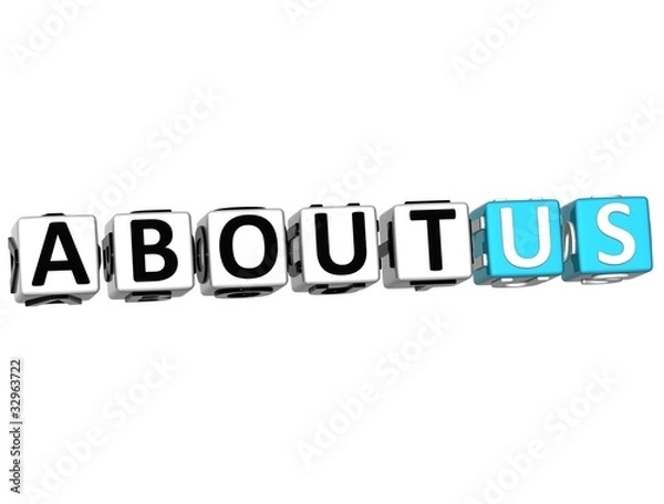 Fototapeta About Us Cube Text